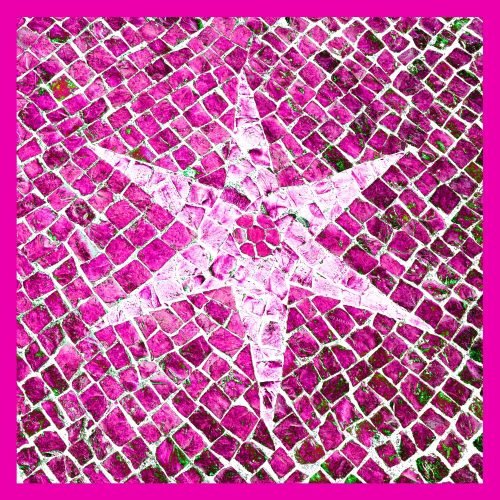 Kate Martins Silk Scarf - Lisbon Star Pink